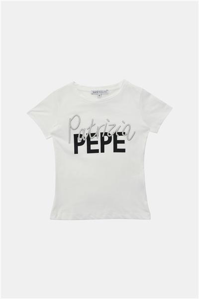 Patrizia Pepe Kız Çocuk Beyaz T-Shirt