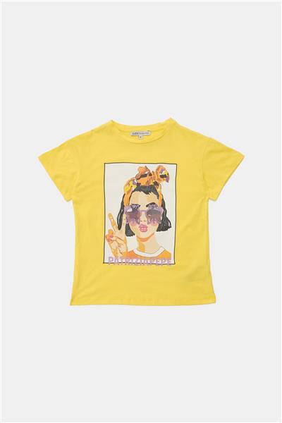 Patrizia Pepe Kız Çocuk Sarı T-Shirt