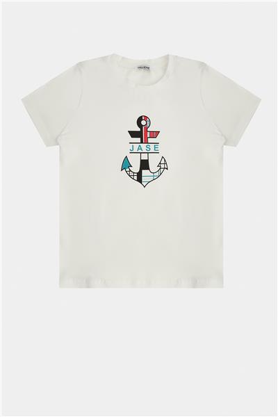 Riccione Erkek Çocuk Ekru T-Shirt