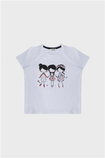 Riccione Kız Çocuk Beyaz T-Shirt