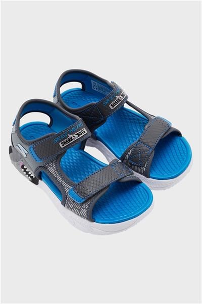Skechers Erkek Çocuk Gri Mavi Sandalet
