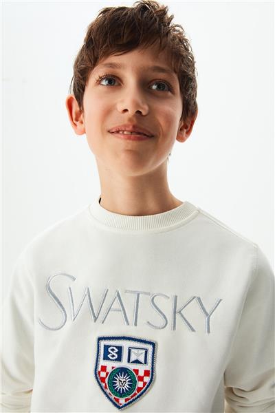 Swatsky Erkek Çocuk Ekru Sweatshirt