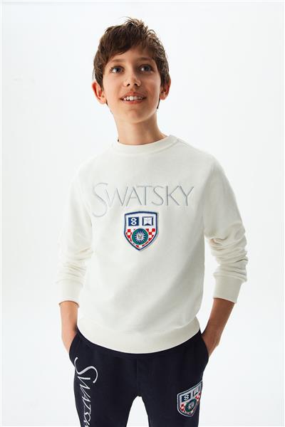 Swatsky Erkek Çocuk Ekru Sweatshirt