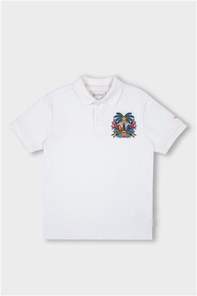 Swatsky Erkek Çocuk Kırık Beyaz T-Shirt