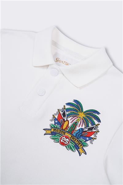 Swatsky Erkek Çocuk Kırık Beyaz T-Shirt