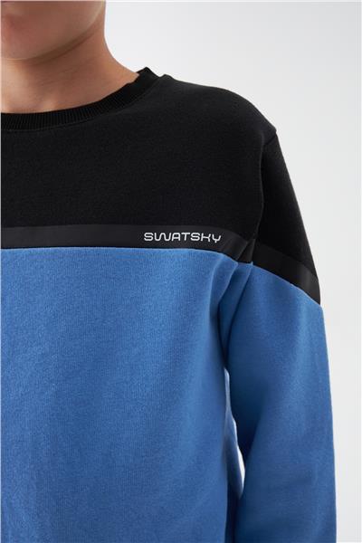 Swatsky Erkek Çocuk Mavi Sweatshirt
