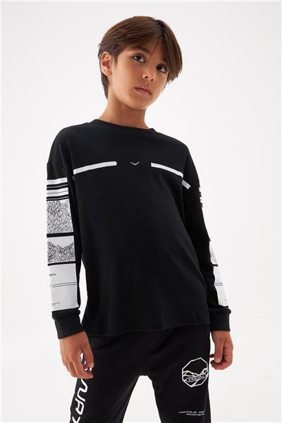 Swatsky Erkek Çocuk Siyah T-Shirt