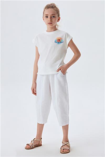 Swatsky Kız Çocuk Bej T-Shirt