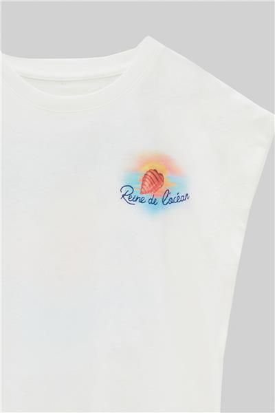 Swatsky Kız Çocuk Bej T-Shirt
