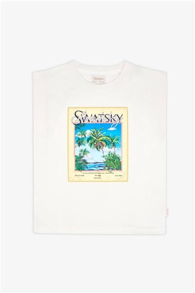 Swatsky Kız Çocuk Beyaz Tshirt