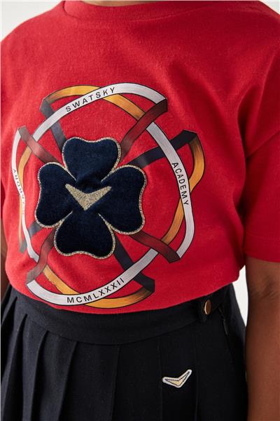 Swatsky Kız Çocuk Bordo T-Shirt