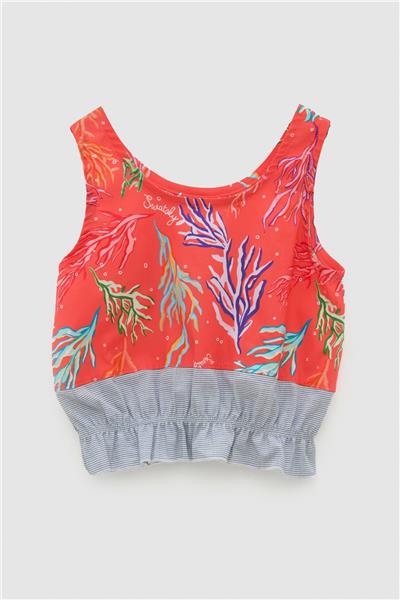 Swatsky Kız Çocuk Desenli Crop Top
