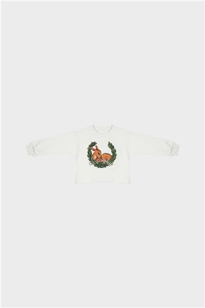 Swatsky Kız Çocuk Ekru Sweatshirt