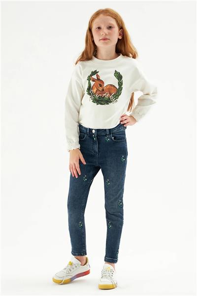 Swatsky Kız Çocuk Ekru Sweatshirt