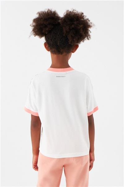 Swatsky Kız Çocuk Ekru T-Shirt
