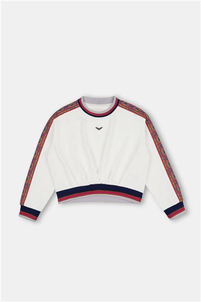 Swatsky Kız Çocuk Kırık Beyaz Sweatshirt