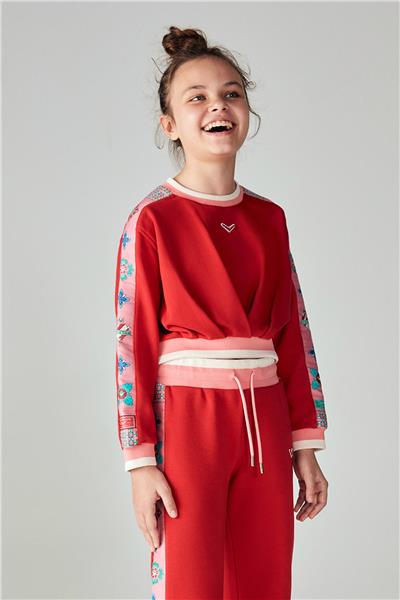 Swatsky Kız Çocuk Koyu Pembe Sweatshirt