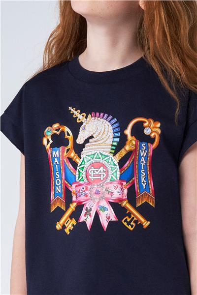 Swatsky Kız Çocuk Lacivert T-Shirt