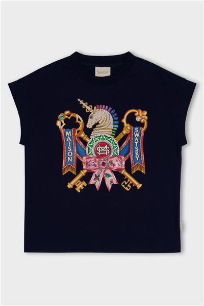 Swatsky Kız Çocuk Lacivert T-Shirt
