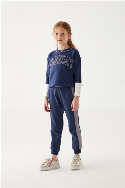 Swatsky Kız Çocuk Lacivert T-Shirt