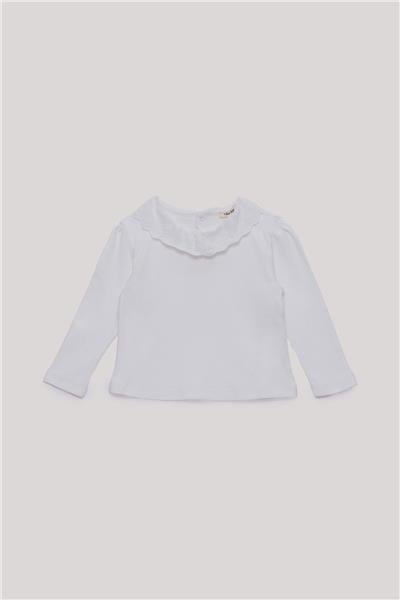 Tyess Basic Kız Bebek Ekru T-Shirt