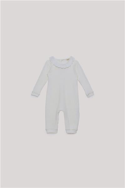 Tyess Basic Kız Bebek Ekru Tulum