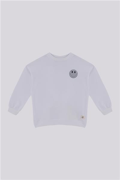 Tyess Basic Kız Çocuk Beyaz SweatshirtTyess Basic Kız Çocuk Beyaz Sweatshirt