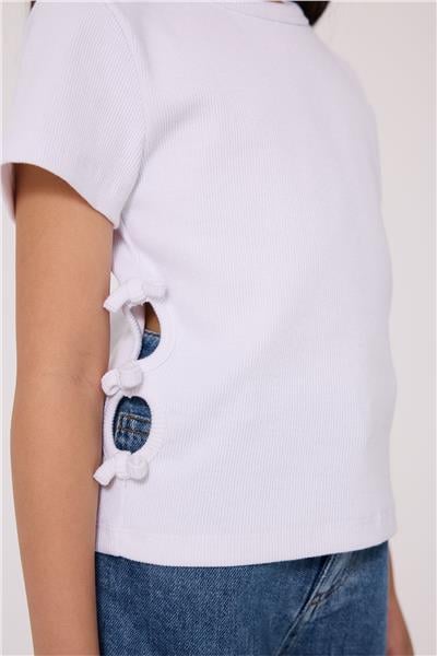 Tyess Basic Kız Çocuk Beyaz TshirtTyess Basic Kız Çocuk Beyaz Tshirt