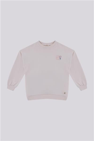 Tyess Basic Kız Çocuk Ekru SweatshirtTyess Basic Kız Çocuk Ekru Sweatshirt