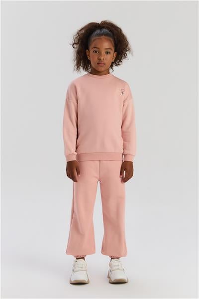 Tyess Basic Kız Çocuk Gül Kurusu SweatshirtTyess Basic Kız Çocuk Gül Kurusu Sweatshirt