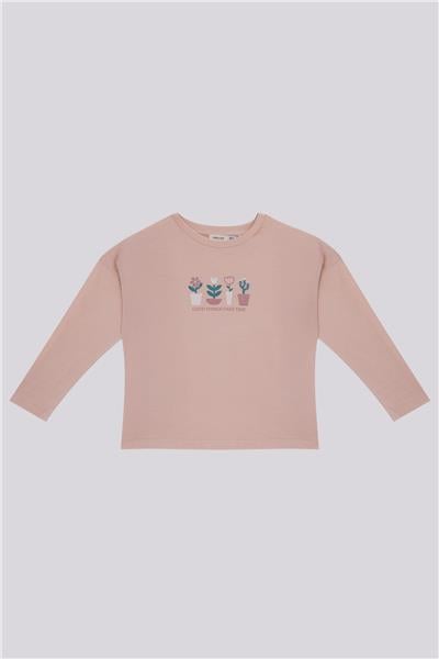 Tyess Basic Kız Çocuk Gül Kurusu TshirtTyess Basic Kız Çocuk Gül Kurusu Tshirt