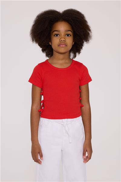 Tyess Basic Kız Çocuk Kırmızı TshirtTyess Basic Kız Çocuk Kırmızı Tshirt