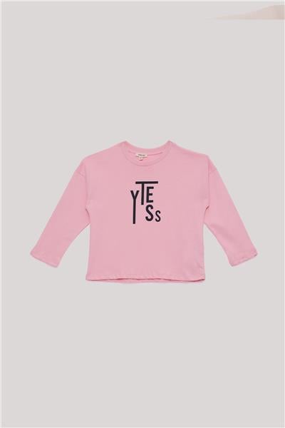 Tyess Basic Kız Çocuk Pembe T-Shirt