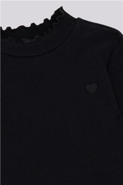 Tyess Basic Kız Çocuk Siyah TshirtTyess Basic Kız Çocuk Siyah Tshirt