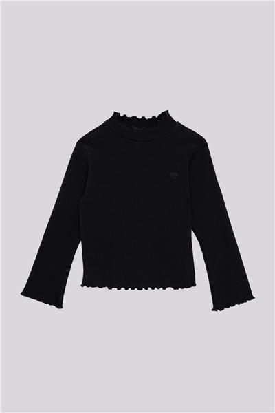 Tyess Basic Kız Çocuk Siyah TshirtTyess Basic Kız Çocuk Siyah Tshirt