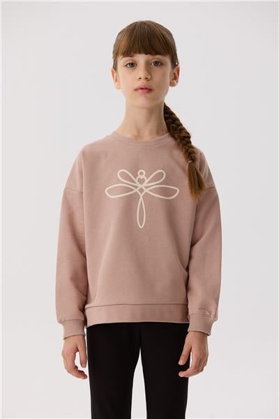 Tyess Basic Kız Çocuk Taba Sweatshirt