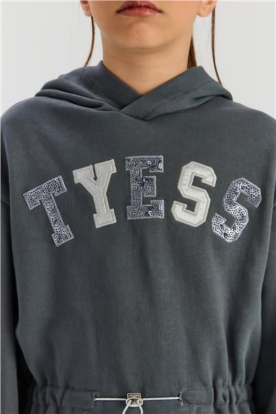 Tyess Kız Çocuk Antrasit ElbiseTyess Kız Çocuk Antrasit Elbise