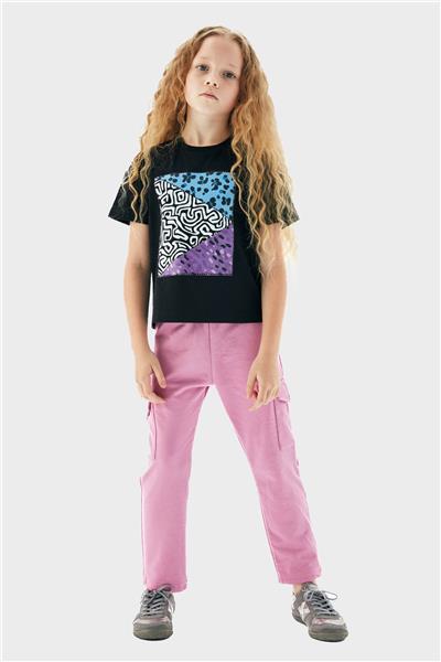 Tyess Kız Çocuk Antrasit T-Shirt