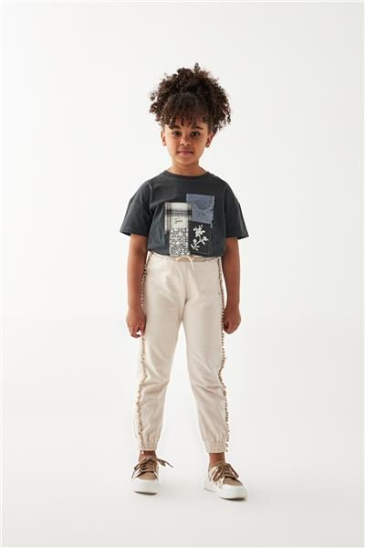 Tyess Kız Çocuk Antrasit T-Shirt