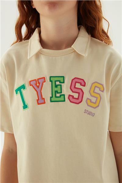 Tyess Kız Çocuk Bej Elbise