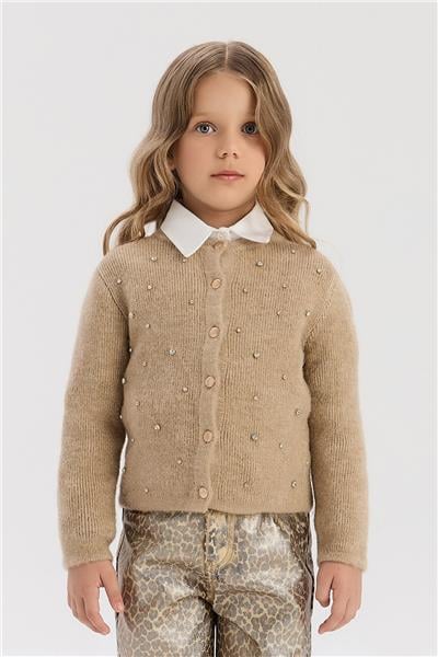 Tyess Girl Beige CardiganTyess Girl Beige Cardigan
