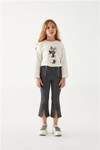 Tyess Kız Çocuk Bej T-Shirt