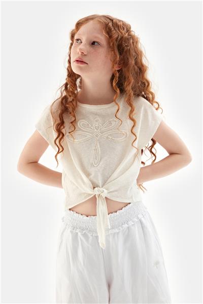 Tyess Kız Çocuk Bej Tshirt