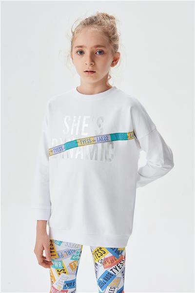 Tyess Kız Çocuk Beyaz S-Shirt
