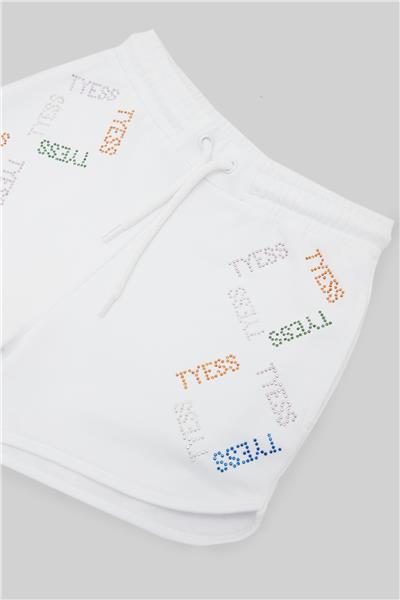 Tyess Kız Çocuk Beyaz Şort
