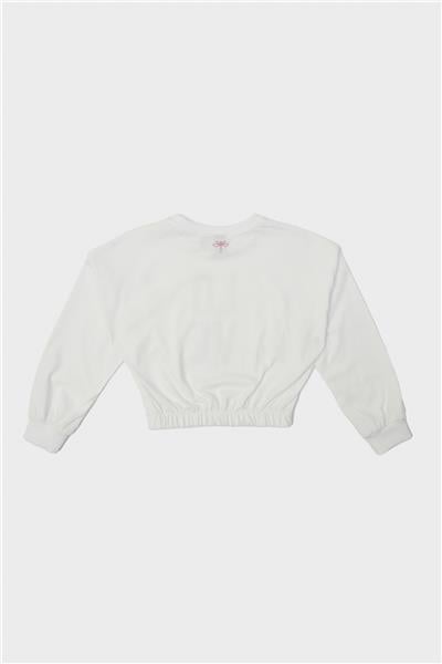 Tyess Kız Çocuk Beyaz Sweatshirt