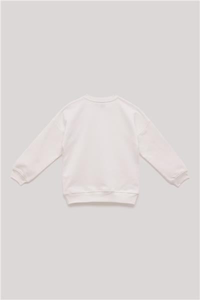 Tyess Kız Çocuk Beyaz Sweatshirt