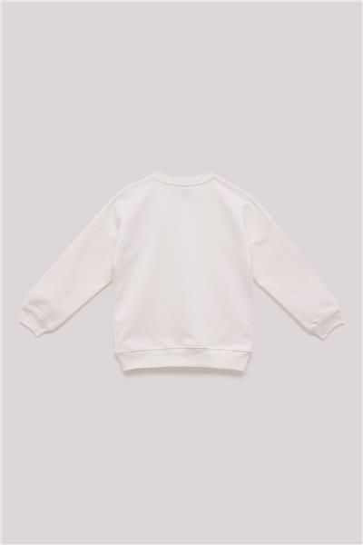 Tyess Kız Çocuk Beyaz Sweatshirt