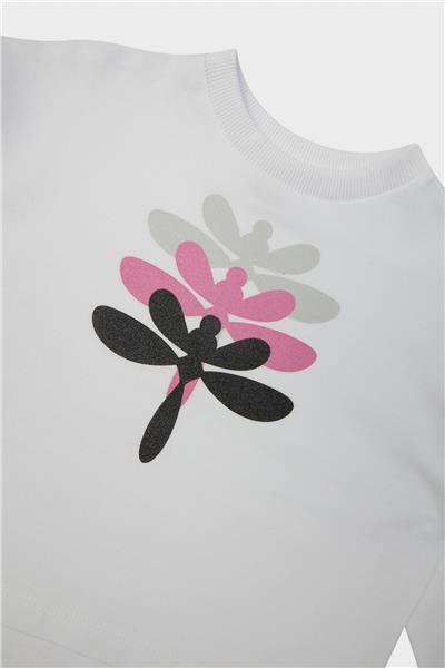 Tyess Kız Çocuk Beyaz Sweatshirt