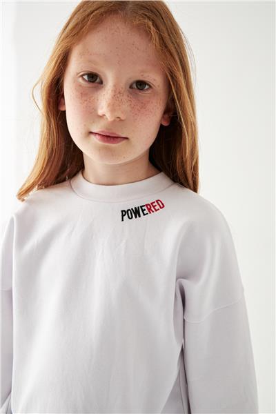 Tyess Kız Çocuk Beyaz Sweatshirt